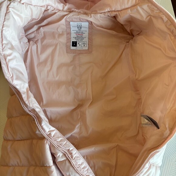 Baby Gap Pink Puffer Snowsuit Bunting with Bear Ears Size 6–12 Months - Picture 6 of 8